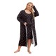 New Satin Plus Size Women's Nightgown Plus Size 200 lbs Light Luxury Cool Bathrobe Two-Piece Homewear Set