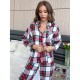 European and American style women's pajamas autumn and winter plaid long-sleeved loungewear set, can be worn outside