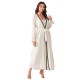 Simple casual mid-length suspender nightgown two-piece set for women, long-sleeved, all-season pajamas for women.