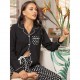 European and American home wear set autumn and winter polka dot long-sleeved cardigan shirt long pants pajama two-piece set