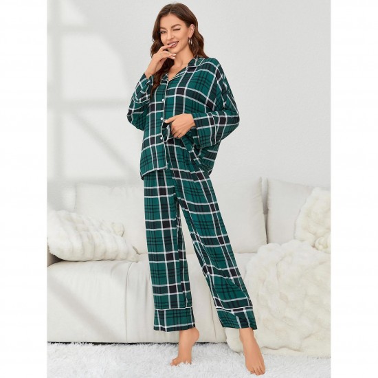 New European and American pajama pants for women, autumn and winter, long-sleeved cardigan, ladies loungewear set.