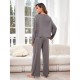 European and American women's pajamas autumn and winter loose casual long-sleeved homewear set