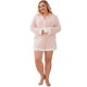 European and American plus-size women's pajamas, spring and summer, modal, suitable for plus-size women up to 200 lbs, long-sleeved, short-length homewear set