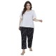 Export European and American plus size women's spring and autumn 200 jin short-sleeved trousers loungewear two-piece set