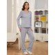 European and American women's loungewear, autumn and winter casual sports long-sleeved long pants two-piece pajamas for women