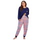 European and American women's heart-print pajamas, plus-size long-sleeved two-piece loungewear for overweight women