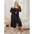 New Satin Plus Size Women's Nightgown Plus Size 200 lbs Light Luxury Cool Bathrobe Two-Piece Homewear Set