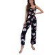European and American women's loungewear spring and summer sexy camisole trousers two-piece set women's loungewear (Pizama)