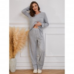 European and American women's loungewear, autumn and winter casual sports long-sleeved long pants two-piece pajamas for women