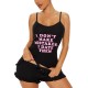 European and American women's suspender pajamas, letter-printed sexy sleeveless top and shorts, two-piece loungewear
