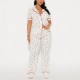 European and American women's pajamas letter embroidery short-sleeved trousers homewear set can be worn outside Пижама