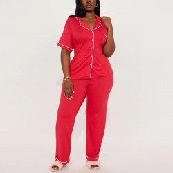 European and American women's pajamas, spring and autumn cardigans, short-sleeved trousers, summer two-piece loungewear