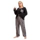 Plus size pajamas women autumn and winter plus size loose long-sleeved homewear two-piece set