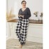 European and American plus-size pajamas for women, loose and casual autumn and winter, plus-size long-sleeved and long-pants homewear sets,