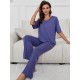 European and American women's spring and summer sports casual short-sleeved trousers set, home wear.