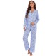 European and American women's pajamas spring and autumn long-sleeved long pants loungewear set