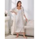Independent website for women's faux silk long-sleeved camisole nightgown/loungewear set.