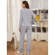 European and American women's loungewear, autumn and winter casual sports long-sleeved long pants two-piece pajamas for women