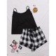 European and American plus size pajamas women summer 200 jin plus mm loose sexy camisole shorts two-piece homewear set